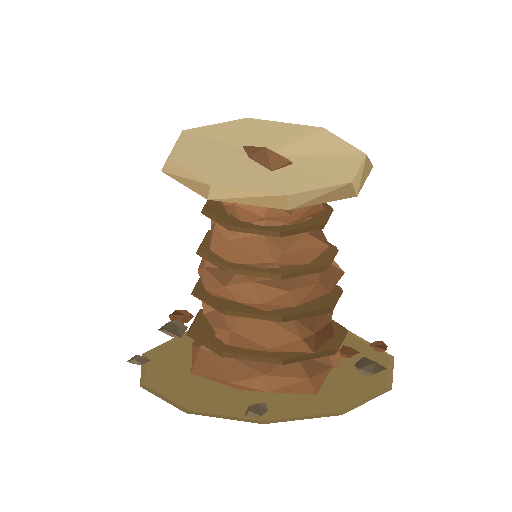 Low-poly Rocks 3D model: Mesa Outcrop