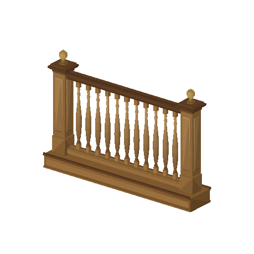 Low-poly Interiors 3D model: Mezzanine Rail