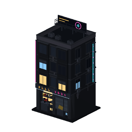 Low-poly High-Rise & Supertall 3D model: Mixed Use Highrise