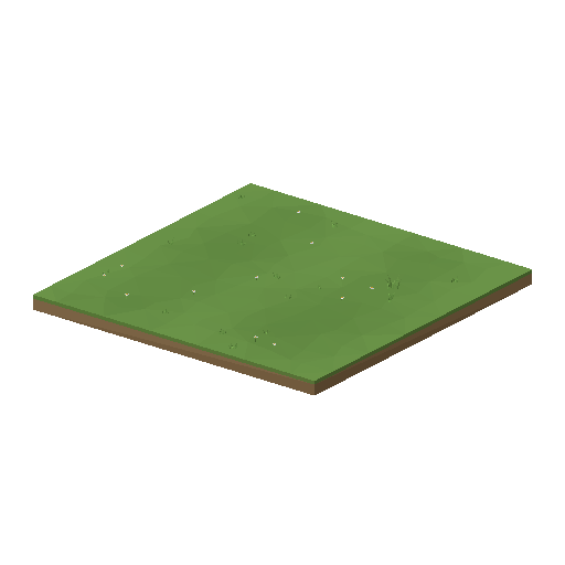 Low-poly Terrain 3D model: Mowed Infield Tile