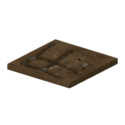 Low-poly Terrain 3D model: Mud Site Tile