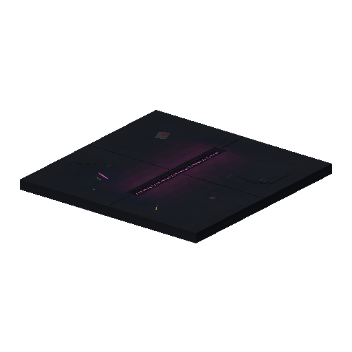 Low-poly Terrain 3D model: Neon Alley Tile