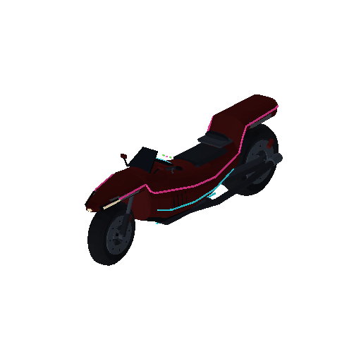 Low-poly Vehicles 3D model: Neon Motorbike