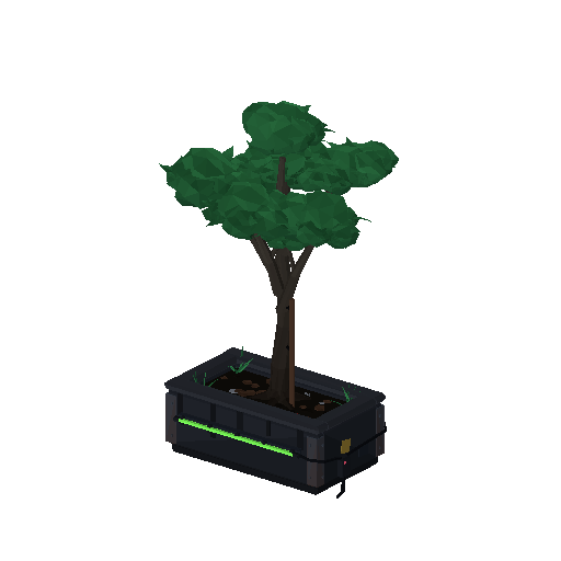 Low-poly Nature 3D model: Neon Planter 01
