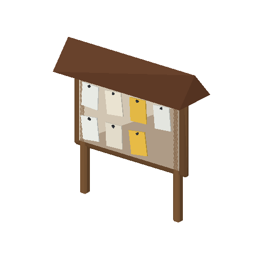 Low-poly Signage 3D model: Notice Board 01