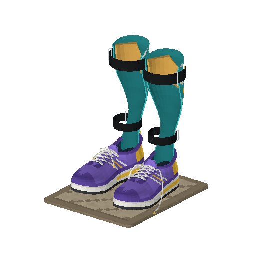 Low-poly Assistive Devices 3D model: Ankle-Foot Orthoses (Pair)