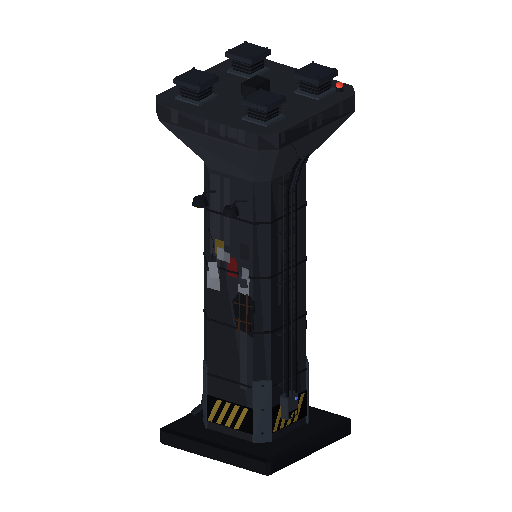 Low-poly High-Rise & Supertall 3D model: Overpass Pillar