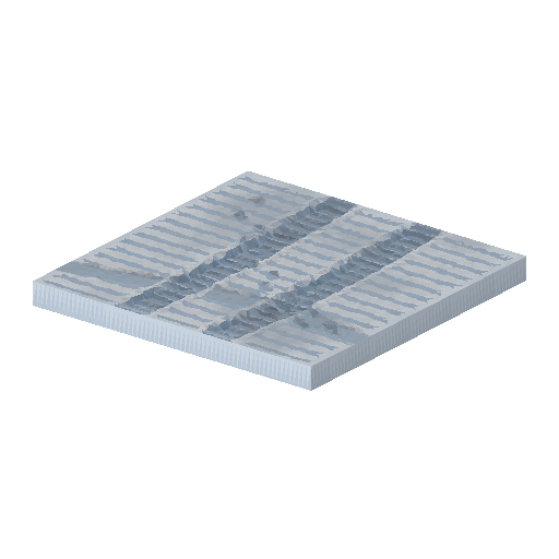 Low-poly Terrain 3D model: Packed Snow Tile