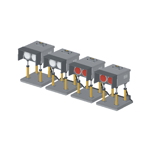 Low-poly Street Furniture 3D model: Papi Array