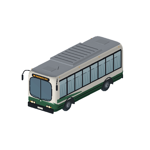 Low-poly Vehicles 3D model: Paris Bus 01