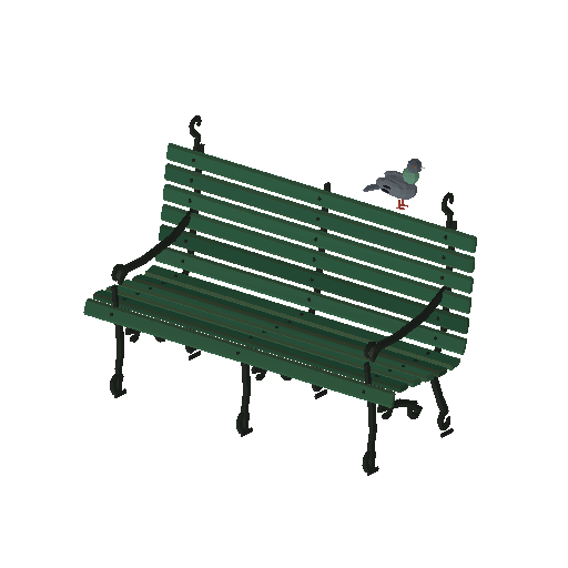 Low-poly Street Furniture 3D model: Park Bench 01