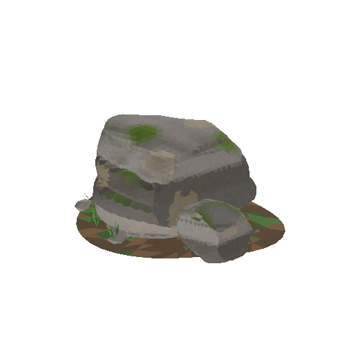Low-poly Rocks 3D model: Park Boulder 01