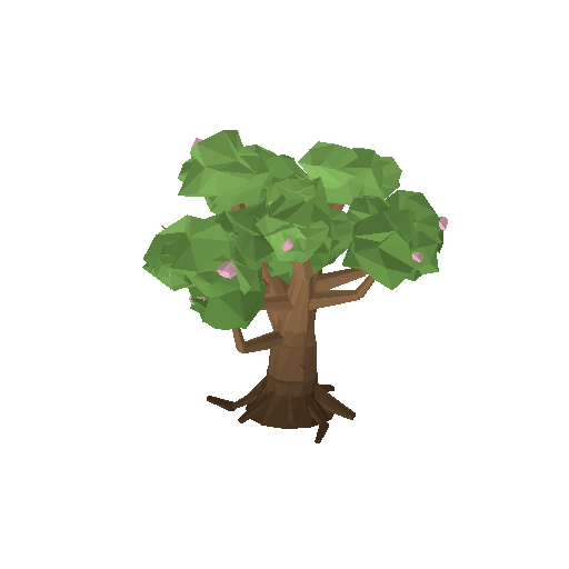 Low-poly Nature 3D model: Park Tree 01
