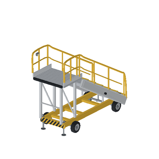 Low-poly Props 3D model: Passenger Airstair