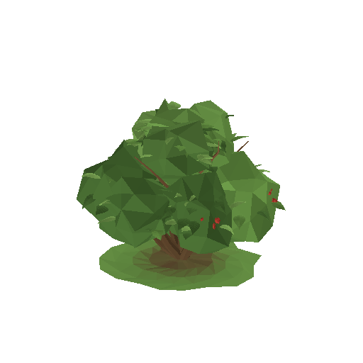 Low-poly Nature 3D model: Perimeter Shrub