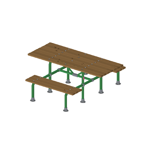 Low-poly Inclusive Play & Gaming 3D model: Wheelchair-Accessible Picnic Table