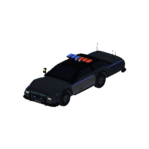 Low-poly Vehicles 3D model: Police Cruiser Av