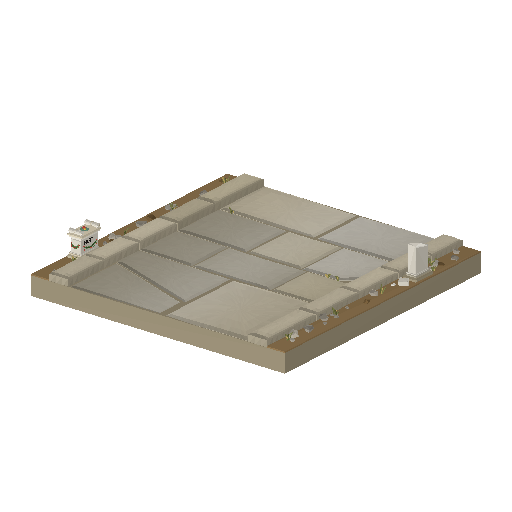 Low-poly Roads 3D model: Processional Walkway Tile