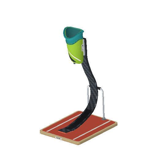 Low-poly Assistive Devices 3D model: Running Blade Prosthesis