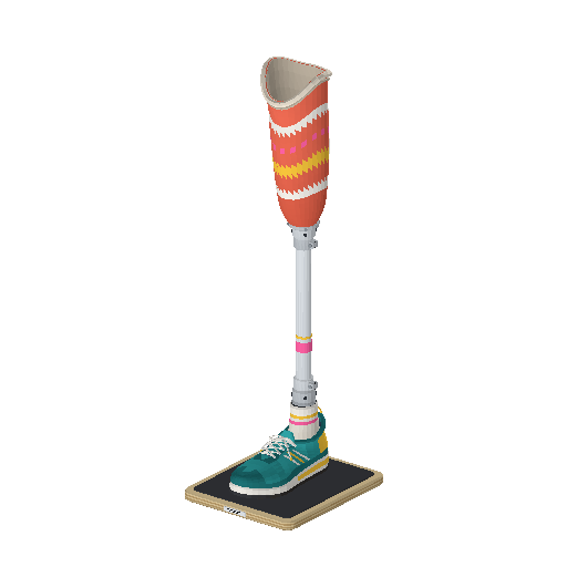 Low-poly Assistive Devices 3D model: Prosthetic Leg