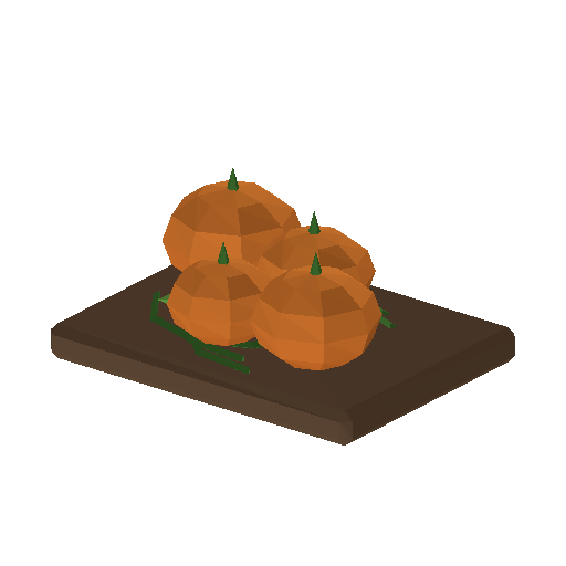 Low-poly Nature 3D model: Pumpkin Patch 01