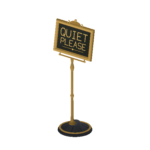 Low-poly Props 3D model: Quiet Sign