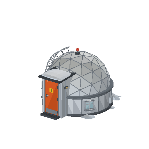 Low-poly Village Structures 3D model: Radome