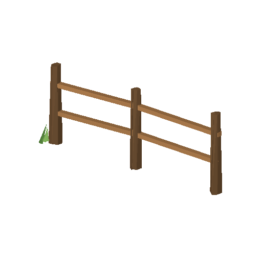 Low-poly Props 3D model: Rail Fence 01