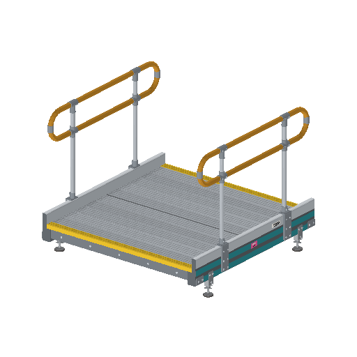 Low-poly Accessible Built Environment 3D model: Ramp Landing Module