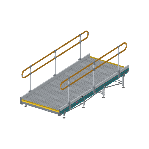 Low-poly Accessible Built Environment 3D model: Upper Straight Ramp Module