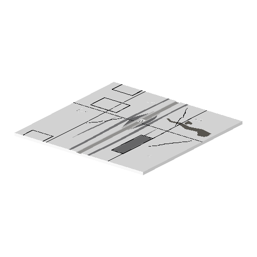 Low-poly Roads 3D model: Realistic Alley Tile 01