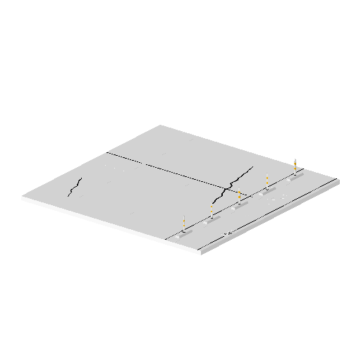 Low-poly Roads 3D model: Realistic Bike Lane Tile 01