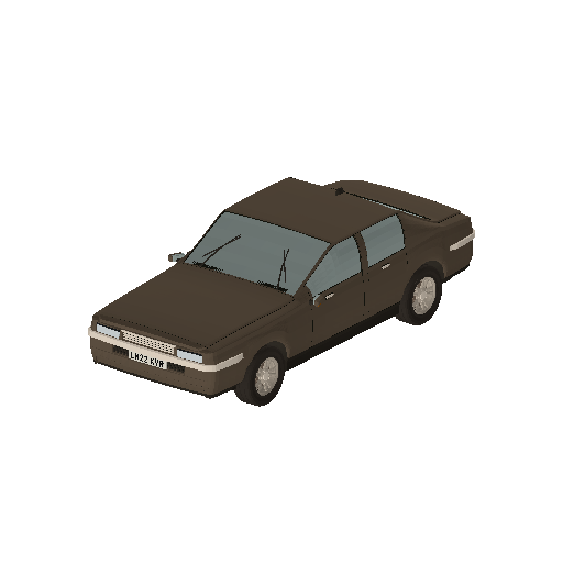 Low-poly Vehicles 3D model: Realistic Car Sedan 01