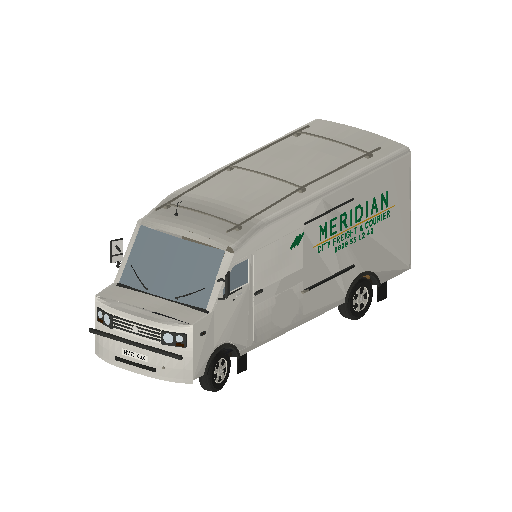 Low-poly Vehicles 3D model: Realistic Delivery Van 01