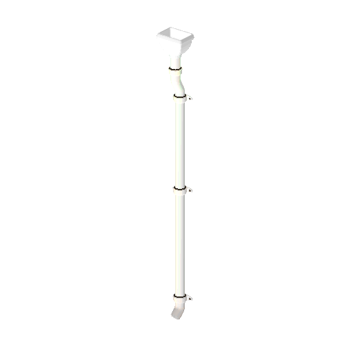 Low-poly Street Furniture 3D model: Realistic Drainpipe 01