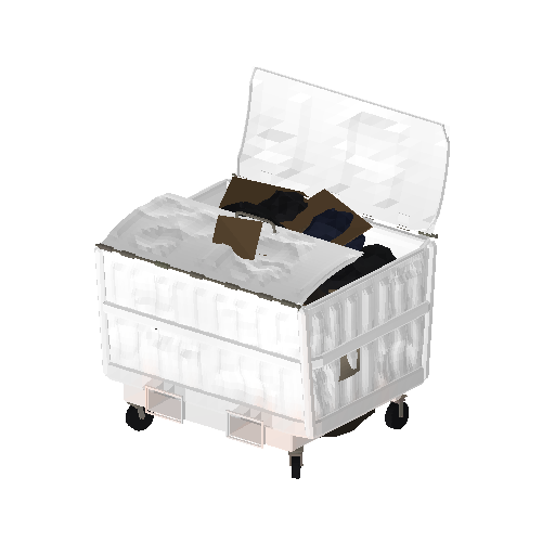 Low-poly Street Furniture 3D model: Realistic Dumpster 01