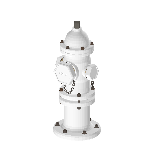 Low-poly Street Furniture 3D model: Realistic Fire Hydrant 01