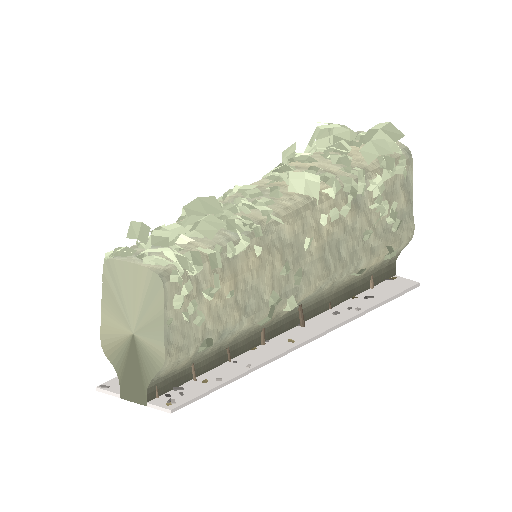 Low-poly Nature 3D model: Realistic Hedge Row 01