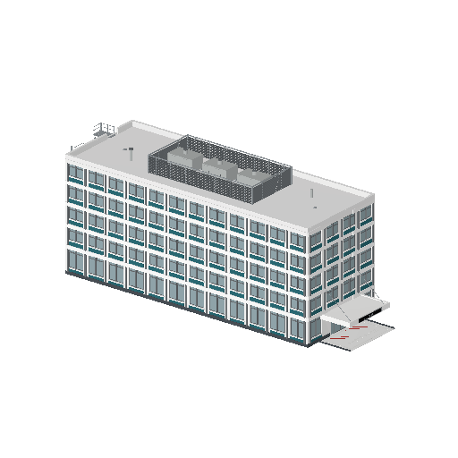 Low-poly Towers & Civic 3D model: Realistic Hospital Wing 01
