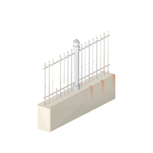 Low-poly Street Furniture 3D model: Realistic Iron Railing 01
