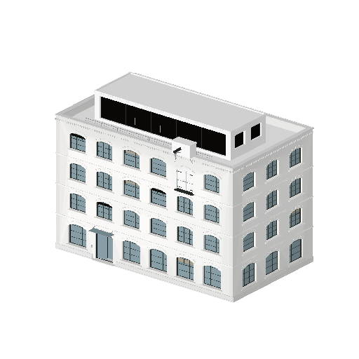 Low-poly Low & Mid-Rise 3D model: Realistic Loft Conversion 01