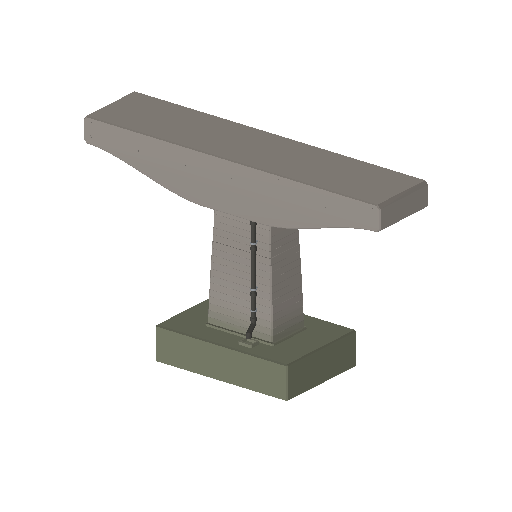 Low-poly Roads 3D model: Realistic Overpass Pier 01