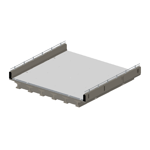 Low-poly Roads 3D model: Realistic Overpass Span 01