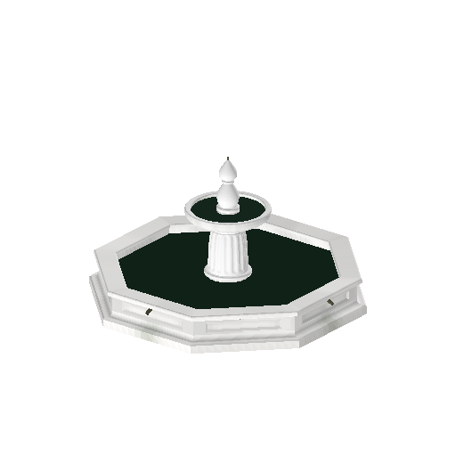 Low-poly Props 3D model: Realistic Park Fountain 01