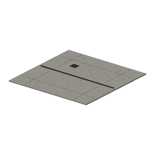 Low-poly Terrain 3D model: Realistic Plaza Paving 01