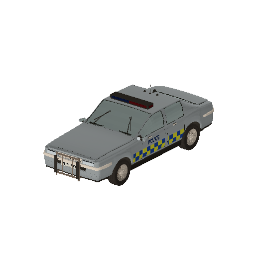 Low-poly Vehicles 3D model: Realistic Police Car 01