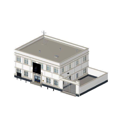 Low-poly Low & Mid-Rise 3D model: Realistic Police Station 01