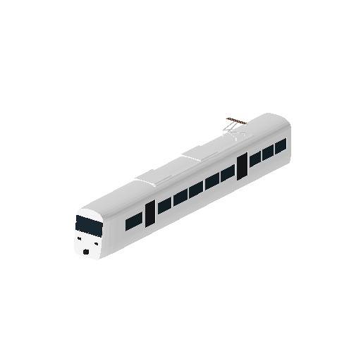 Low-poly Vehicles 3D model: Realistic Rail Railcar 01