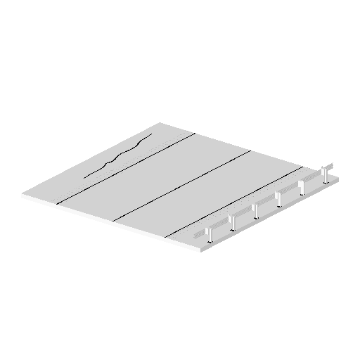Low-poly Roads 3D model: Realistic Road Highway Straight 01