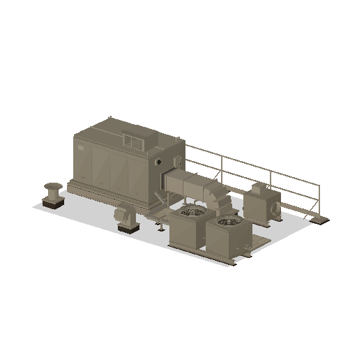 Low-poly Props 3D model: Realistic Rooftop Units 01